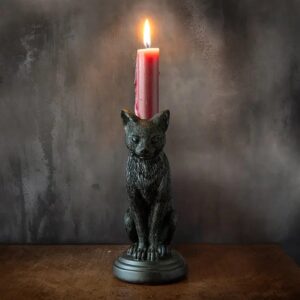 Faust's Familiear Haunted Mansion Cat Candle Holder
