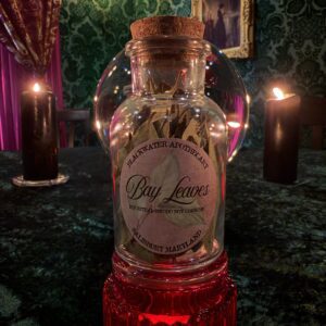 Dried Bay Leaves - Ritual Herbs - Glass Bottle with Cork